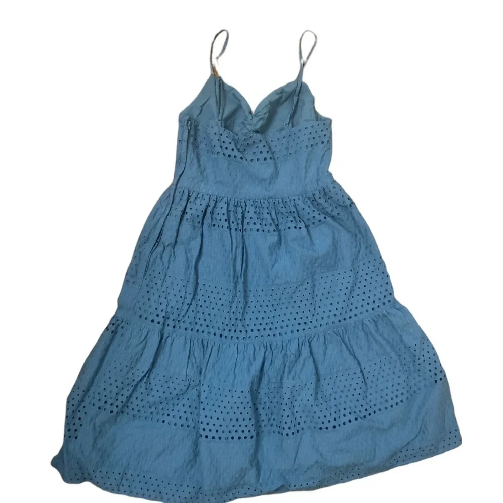 ModCloth Dusty Blue Straps Midi Cotton Sun Dress - Picture 3 of 6